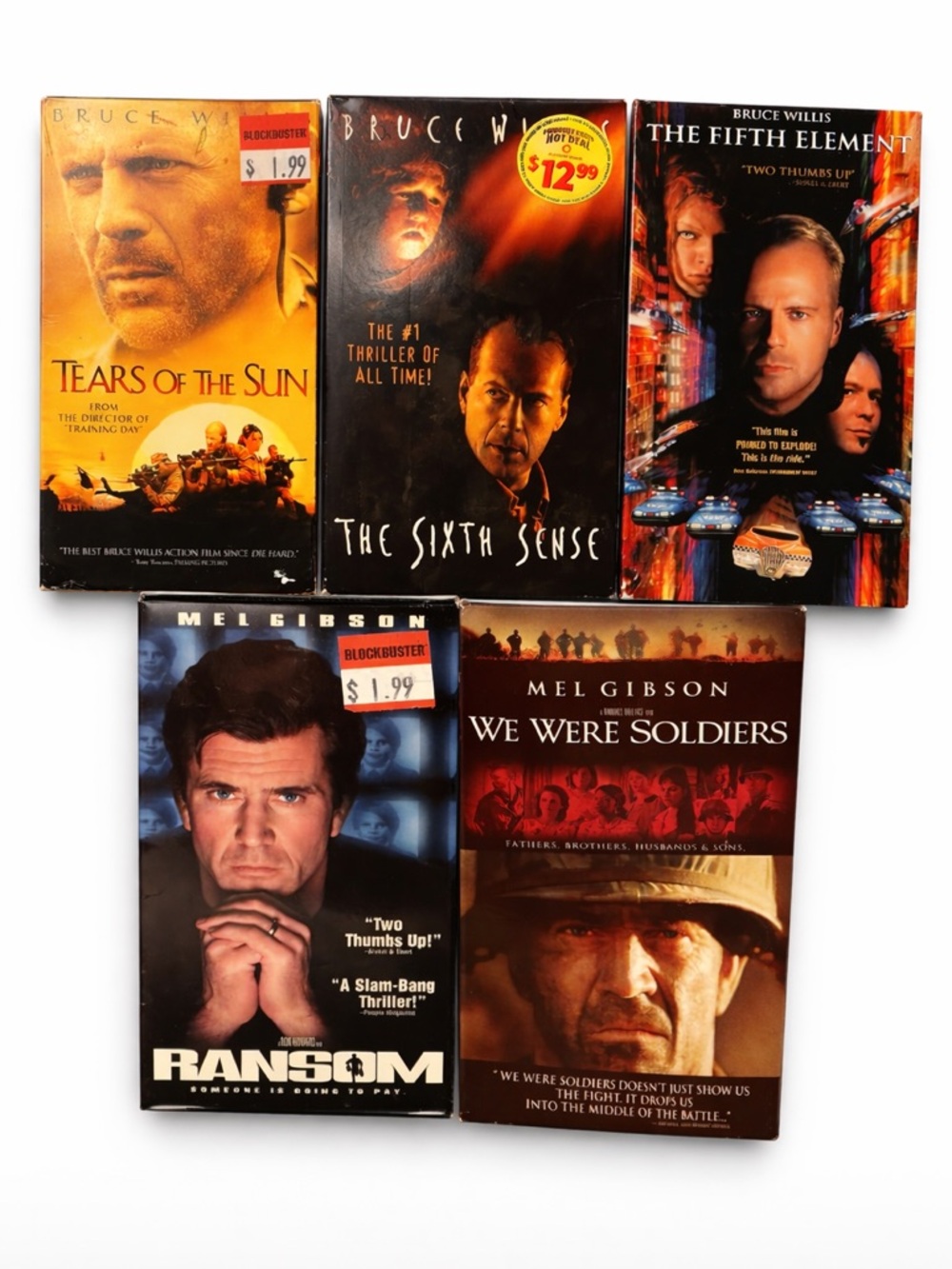 Mel Gibson VHS Bundle (5) Ransom + We Were Soldiers Action Drama Movies Lot